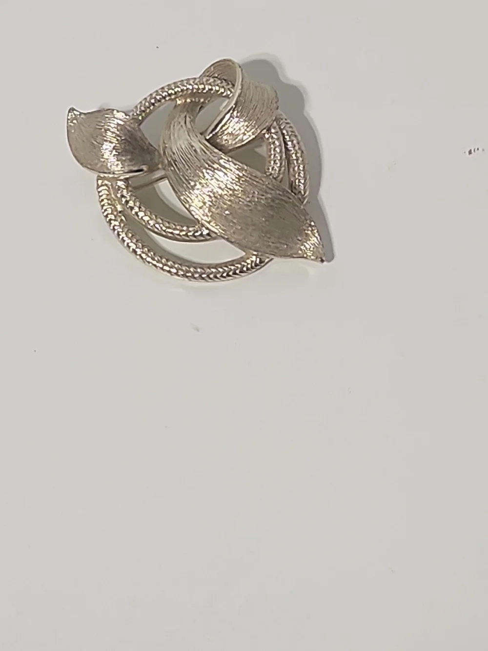 Polished Silver-Tone Sculpted Leaf Brooch - Women Jewelry